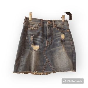 Aero high rise denim jeans skirt size 000
